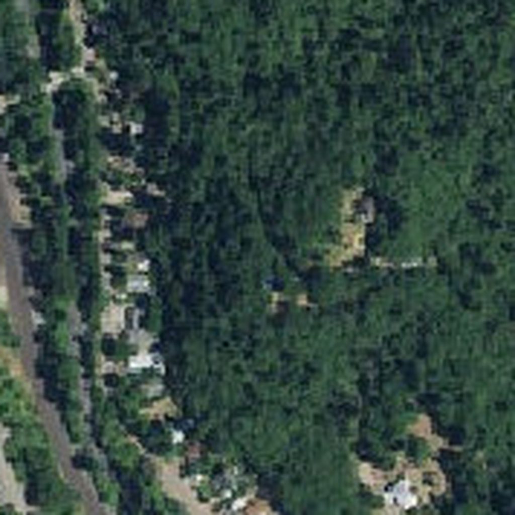 Aerial of Dunsmuir, below Mount Shasta with its recorded boundary
