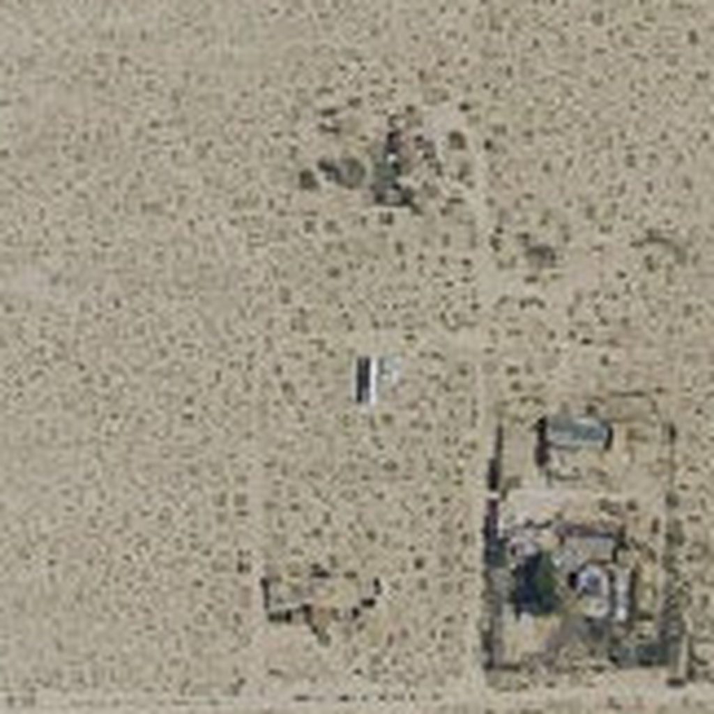 Aerial of Mojave high desert with its recorded boundary